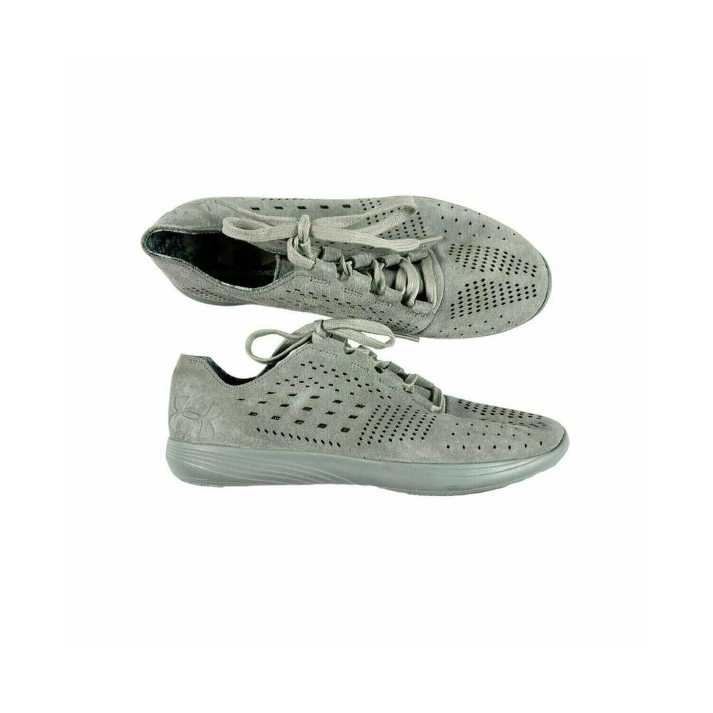 Under Armour Street Precision Low Luxe Gray Suede Sneakers Women's Size 8